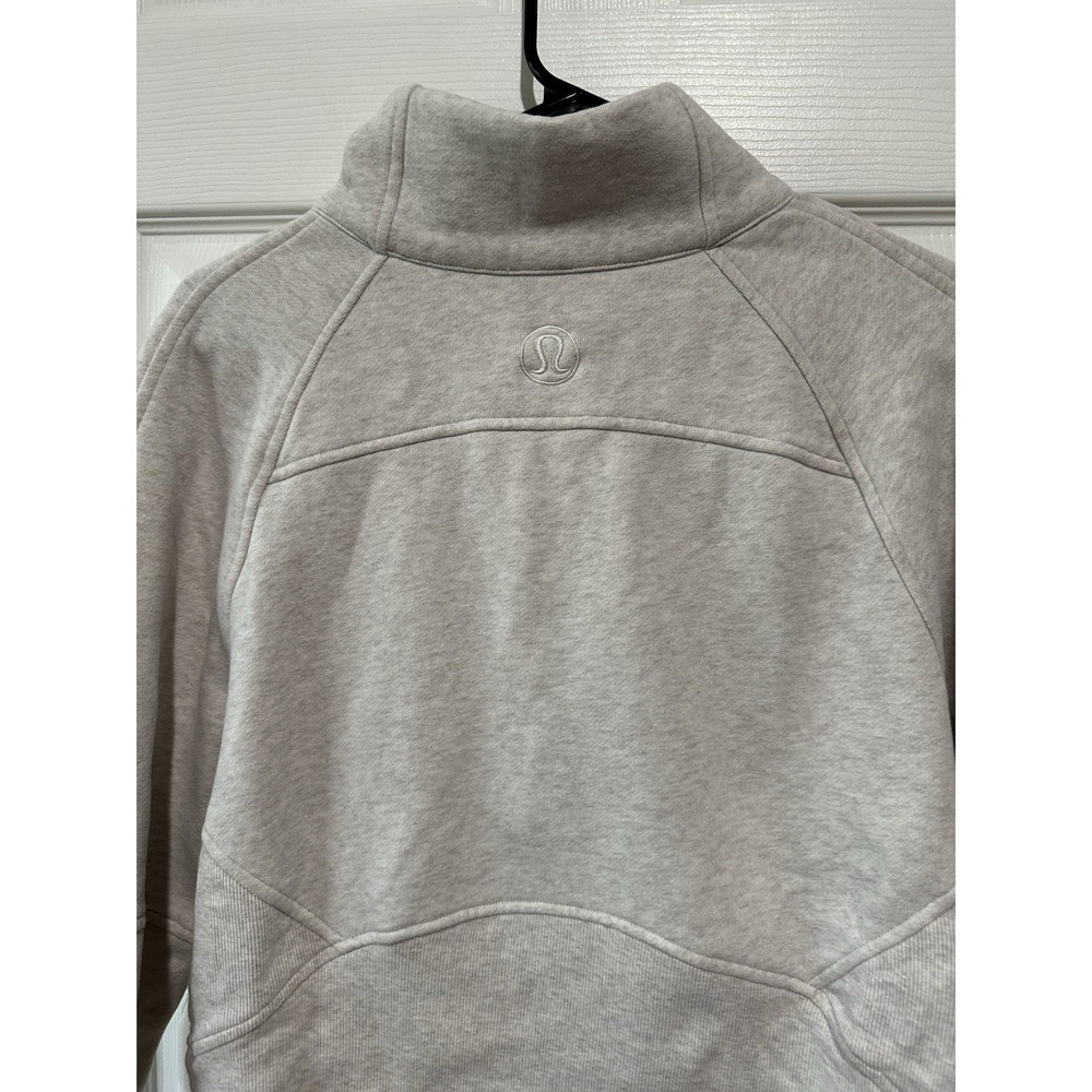 Lululemon Scuba oversized half-zip hoodie Grey And Gold Zipper Size M/L - Picture 6 of 7